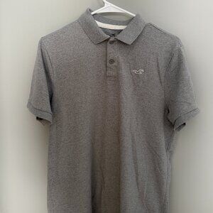 Hollister Advanced Stretch Gray Polo Shirt - Large (grey)